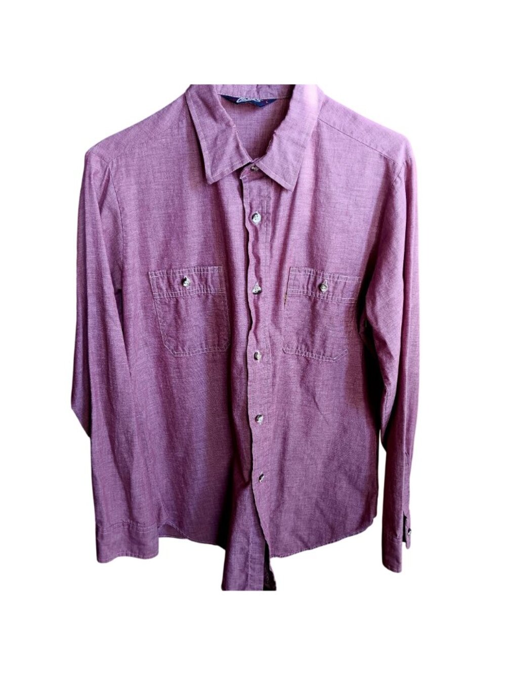 True VIntage Men's Shirt Large Levis Boho Long Sleeve Button-Up Chambay Denim